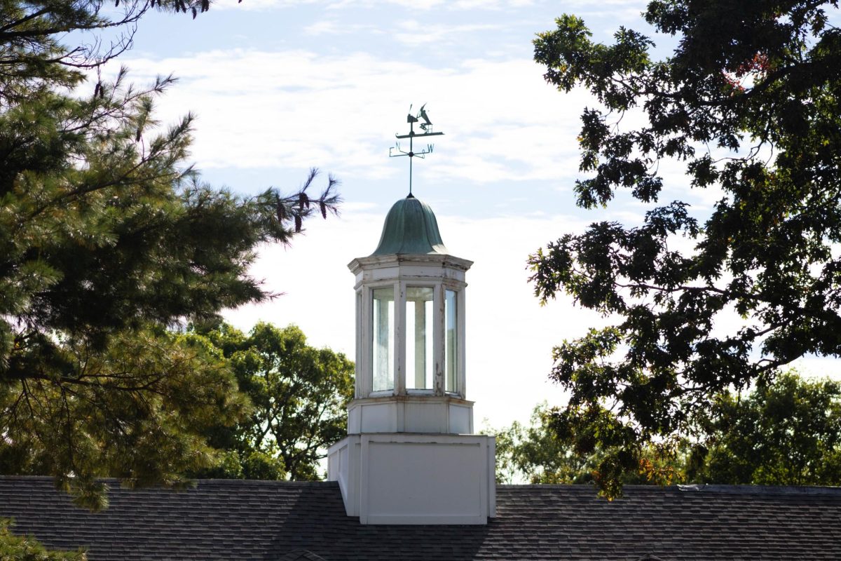 A side by side of the Shattuck weathervane now and in the past
