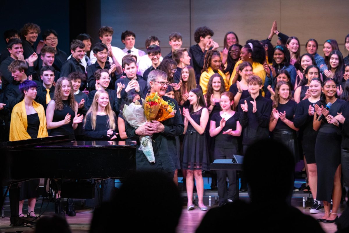 Performing Arts Faculty Michael Turner, pictured at his last choral concert on December 2, 2025, in Lawrence Auditorium.