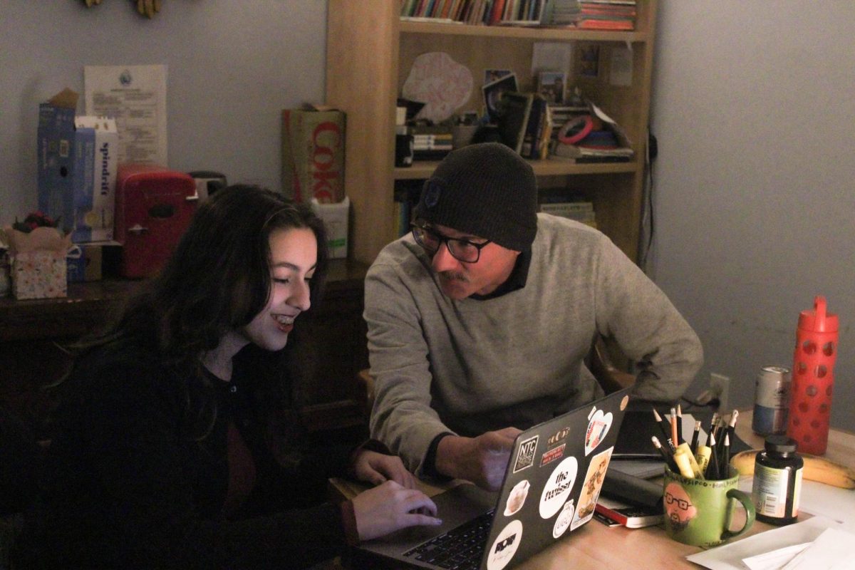 Mars Oliver-Martinez (Class II) working with Director of Theatre Dan Halperin